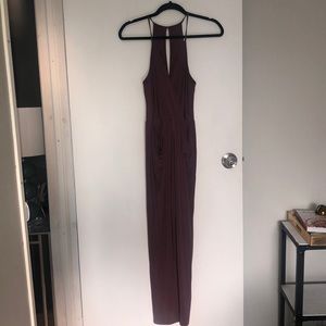 BCBGeneration Aubergine Drapey Jumpsuit